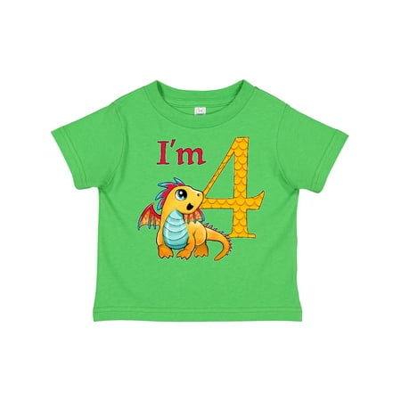 

Inktastic Gold and Red Baby Dragon Fourth Birthday Gift Toddler Boy or Toddler Girl T-Shirt