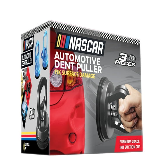 NASCAR Car Dent Puller | Dent Remover Tool | 3 Pack (1 Large Black, 2 Blue)| Use For Car, Glass, Tile, Lifting/Moving, Door/Window Handle, Phone Stand