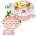 thumbnail image 1 of Recipiente para Hielo con Bandeja de Hielo Incorporada, Recipiente Plegable de Silicona para Baño de Hielo para Terapia de Inmersión Fría, Color Rosa., 1 of 8
