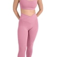 thumbnail image 4 of YITTY Active Women's UltraLuxe Crossover High-Waist Legging, Athleisure, 4-Way-Stretch, Pink Sorbet, 3X, 7/8 Length, 4 of 8