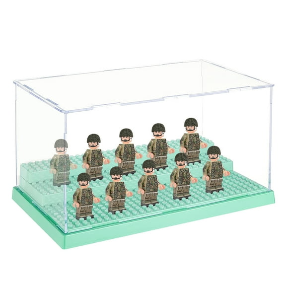 1pc 3-Tier Acrylic Minifigure Display Cases Dustproof Building Block Display Box fot Action Figure Toys Storage Rectangle Light Green Finish Product: 25.8x15.6x13.7cm