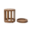 thumbnail image 6 of LuxenHome Acacia Outdoor Drum Side Table, Round Patio Table with Removable Tray Top & Oil Finish, 6 of 12