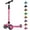 Rose Pink, variant on Allek Kick Scooter B03 with Light-Up Wheels and Any Height Adjustable for Children from 3-12yrs (Purple)
