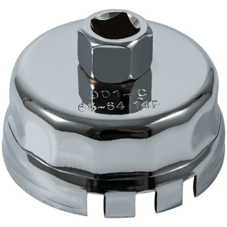 64mm 14 Flute Oil Filter Cap Removal Tool Cup Wrench For Toyota Lexus Scion 1.8L