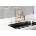 thumbnail image 4 of Kingston Brass KS2437KL Whitaker Single-Handle Kitchen Faucet with Brass Side Sprayer, Brushed Brass, 4 of 7