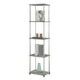 thumbnail image 2 of Convenience Concepts Designs2Go No Tools 5 Tier Tower, Gray Faux Marble/Chrome, 2 of 6