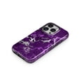 thumbnail image 3 of DesignSkinz Scratch-Resistant Hard Slim Case Compatible with iPhone 15 Pro (Compatible with MagSafe) - Purple Marble & Digital Silver Foil V2, 3 of 9