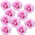thumbnail image 2 of Cabeza de rosa artificial, accesorio de decoración para bodas, rosa oscuro, 2 of 9