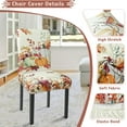 thumbnail image 5 of Fall Chair Covers Set of 6 Pumpkin Maple Leaves Stretch Parsons Chair Slipcovers for Fall Thanksgiving Dining Room Decor Chair Seat Protectors(Pumpkin Maple Leaf,6PCS), 5 of 5