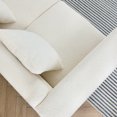 thumbnail image 3 of 81'' Loveseat Sofa for Living Room, Modern Teddy Small Couch with Deep Seat and Golden Legs, Comfy Cloud Couch with Pillows for Living Room, Ivory, 3 of 8