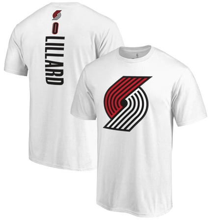 Damian Lillard Portland Trail Blazers Fanatics Branded Team Backer Name & Number T-Shirt - (Best Trails In Portland)