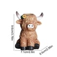 thumbnail image 3 of Small Floral Highlands Yak Resin Crafts Candlestick Ornament For Living Room Office Or Room Decoration, 3 of 6