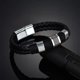 thumbnail image 1 of Pulsera de cuero tejido de aleación de PU con hebilla magnética para hombre, 1 of 4