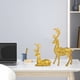 thumbnail image 5 of Elk elegante estatua flores decorativo ornamento coleccionable figurilla escultura pequeña sala encimera encimera oficina oficina navidad decoración Oro Macarena Estatuilla de animales, 5 of 8