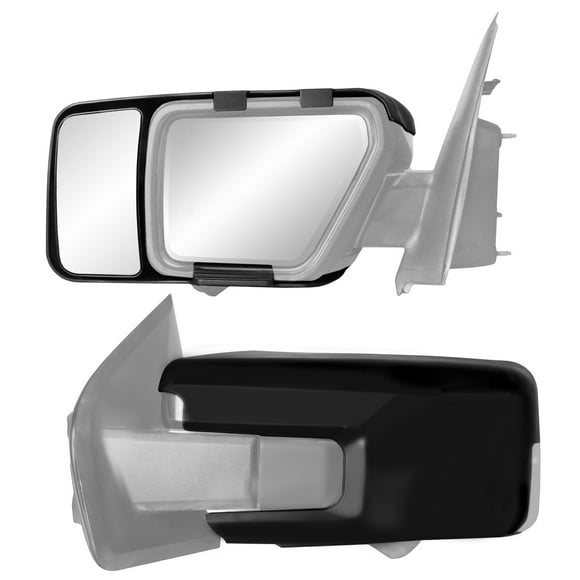 Fits 2021-2023 Ford F-150 K-Source Exterior Towing Mirror 81860 Snap & Zap; Snap On; Manual; Black; Pair