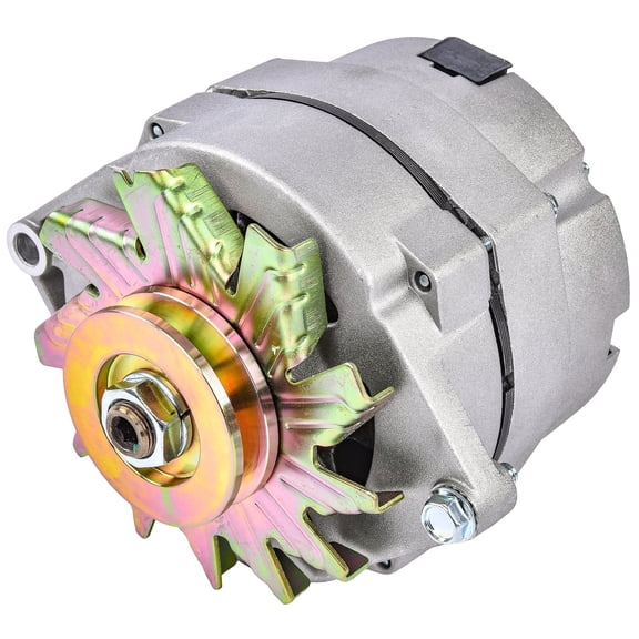 JEGS 1-Wire GM Alternator 100 AMP Output V-Belt Pulley [Natural Finish]