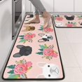 thumbnail image 2 of Kitchen Rugs Sets Of 2,Pink French Bulldog Flowers Florals Anti Fatigue Kitchen Mat Rugs Non Slip Washable,Decorative Kitchen Floor Mats for Kitchen,Sink,Laundry,17"x47"+17"x47", 2 of 5