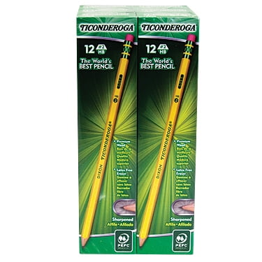 2 Woodcased Yellow Barrel HB Pencils for sale online 96-Count Dixon Ticonderoga No 13872 
