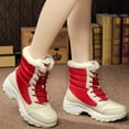 thumbnail image 4 of Axio Warm Faux Fur Lined Women Snow Boot Winter Nonslip Lace Up Shoes Booties, 4 of 7