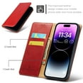 thumbnail image 6 of Wallet Case For Samsung A52, Luxury Premium Leather Flip Strong Magnetic Closure [Kickstand][RFID Blocking][Card Holder Slots] Retro Shockproof Phone Cover For Samsung Galaxy A52, Red, 6 of 7
