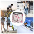thumbnail image 7 of Men's Boxer Briefs, Red White Flowers Paisley Soft Comfy Mens Underwear Boxer Briefs Breathable With Widen Waist, 7 of 7