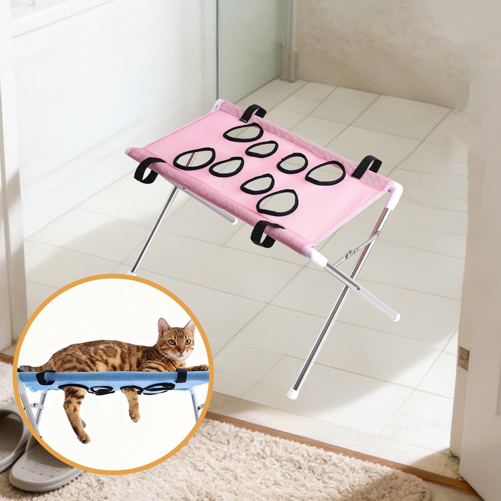 Bvdfgk Breathable Cat Hanging Harness Restraint Bag Grooming Pet Washing Tool for Small Pink