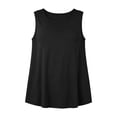 thumbnail image 4 of Timegard Camisoles pour Femmes Grande Taille Col Rond Sans Manches Blouse Ample d'Été Décontractée avec Poches, 4 of 6