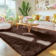 thumbnail image 3 of Buganda Area Rugs for Living Room 5'X8', Soft and Fluffy Shaggy Carpet for Pets, Machine Washable Floor Rugs for Bedroom, Coffee, 3 of 7