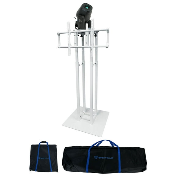 Rockville ROCK SPOT 260W DJ Moving Head Spot/Gobo Light White Totem/TV Stand