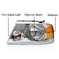 thumbnail image 3 of PIT66 Headlights Clear lens Chrome Housing Amber Reflecto Fit for 2004-2008 Ford F150/2006-2008 Lincoln Mark LT, (NO For 2004 F150 Heritage/Flareside Beds Models), 3 of 9