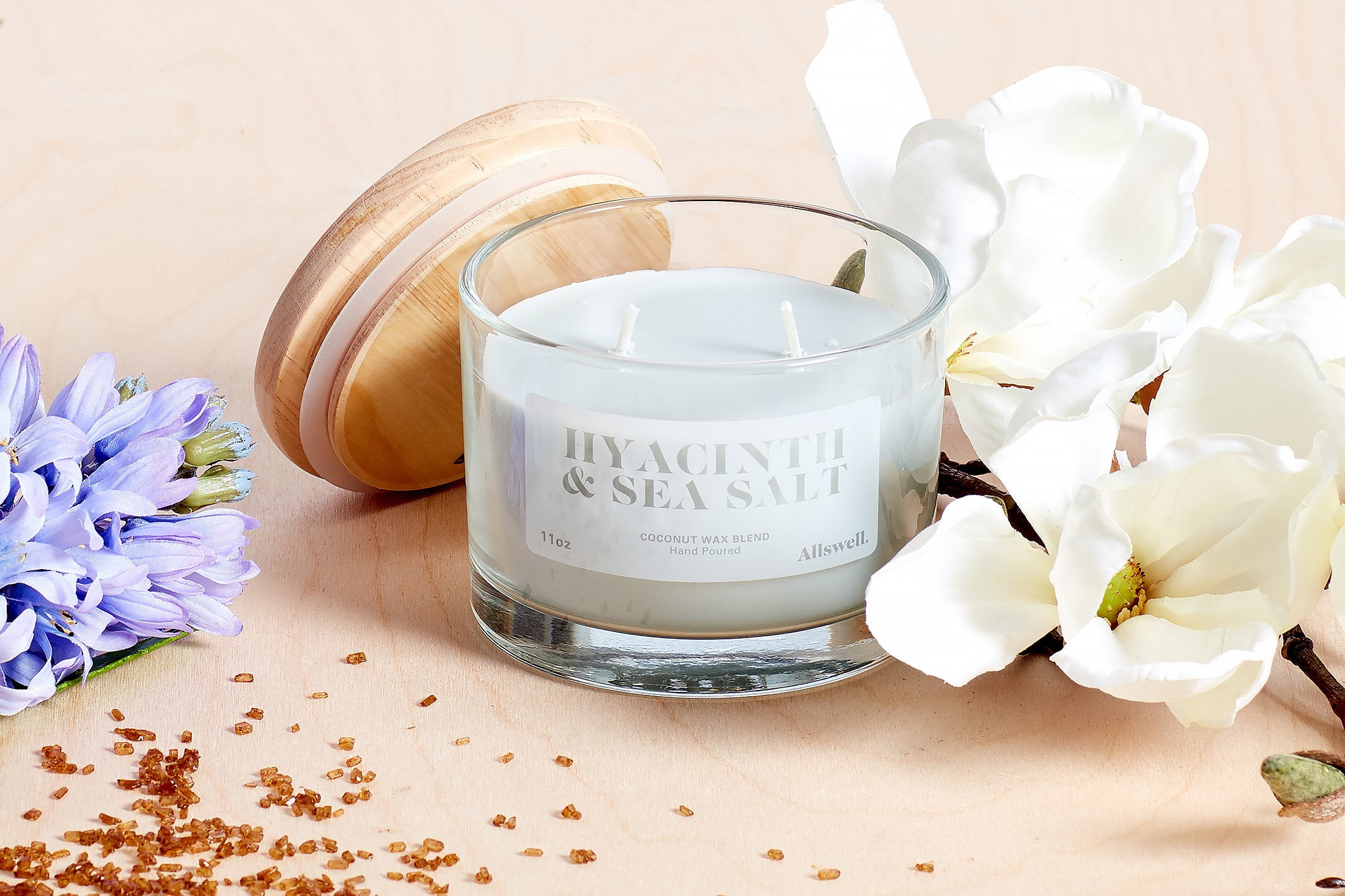 Allswell Hyacinth Sea Salt Coconut Wax Blend Candle, 11 oz.