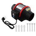 thumbnail image 1 of Exhaust Flue Fan 100mm Speed Control Mixed Flow Inline Fan High Speed Exhaust Fan for Vents HVAC Systems Parts EU Plug, 1 of 5