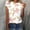 White, variant on Women's Tops Summer Short Sleeve Crew Neck Shirts Dressy Casual Blouses Pink XL
