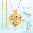 thumbnail image 2 of Cremation Jewelry Heart Urn Necklaces for Ashes for Women Flower Memorial Mini Keepsake Ashes Hollow Pendant, 2 of 5