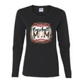 thumbnail image 3 of Baseball Mom Jaguar Print Sports Womens Graphic Long Sleeve T-Shirt, Black, Small, 3 of 5