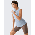 thumbnail image 5 of G4Free Lyocell Side Slits Women's Workout Tank Tops Soft Loose Fit High Neck Athletic Tanks Stretch Gym Running Top, 5 of 8