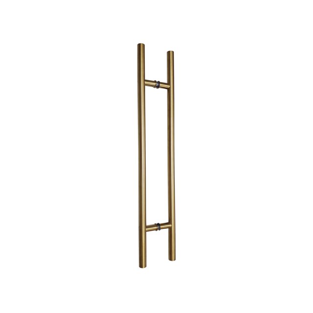 24″ Door Pull Handle Back-to-Back Round ‘H’ Ladder Style – Stainless Steel 304 Grade – Black Matte, Satin Brushed, PVD Gold Finish – Entry Front Shower Glass Wood Fiberglass Metal Doors