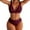 Wine, variant on 2024 Bikini Swimsuits for Women Skin-Friendly Women's Bikini Set Swimsuit Two Piece Filled Bra Swimwear Beachwear Solid Cozy Beach Dresses for Women Casual Summer Wine