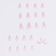 thumbnail image 4 of Fofosbeauty 24 Pcs Press on Nails Medium, Fake Nails Almond Glue on Nails, False Nails with Glue, Acrylic Nails for Women and Girls, Pop Art White Ruched, 4 of 10