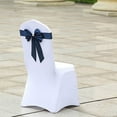 thumbnail image 3 of BalsaCircle 5 Navy Blue Reversible Satin Faux Leather Bow Tie Chair Sashes Buckles Party, 3 of 8