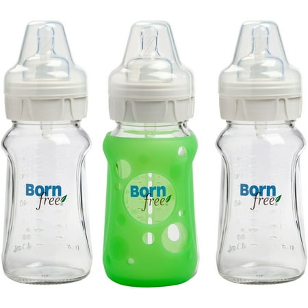 Glass Bottle 9 oz 3-Pack with Bonus Silicone Sleeve