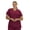 Burgundy, variant on Heal+Wear Plus Size Women Scrub Top V-Neck Elastic Waist Workwear For Nurses Uniform,4-Way Stretch