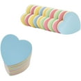 thumbnail image 1 of Heart Shaped Sticky Notes - 10 Pads 76x76mm Cute Post Memo Sticker Mixed Color for Office/Home/Kitchen/Baking/School Bulk Sales 1000 Sheets Total, 1 of 5