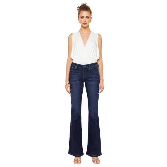 Kancan - Women's Mid-Rise Flare Boot Cut Jean - kc6102