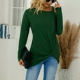 thumbnail image 5 of SWQZVT Women's Cold Shoulder Tops Long Sleeve Twist Knot Tops Fashion Sexy Tunic Blouse Dressy Tshirts Size XL, 5 of 6