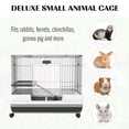 thumbnail image 4 of PawHut 2-Level Guinea Pig Cage for Small Animals, Black 28"H, 4 of 10