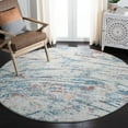 thumbnail image 2 of SAFAVIEH Tulum Fredrick Abstract Area Rug, 6'7" x 6'7" Round, Ivory/Dark Blue, 2 of 7