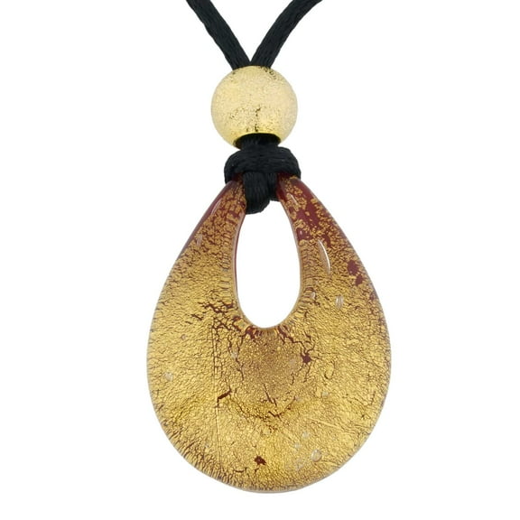 GlassOfVenice Murano Glass Gemma Necklace - Red