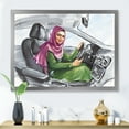 thumbnail image 3 of Designart 'Arabian Lady Driving A Car II' Modern Framed Art Print, 3 of 4