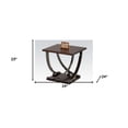 thumbnail image 5 of HomeRoots 485826 23 x 24 x 24 in. Black Nickel & Clear Glass Square End Table with Shelf, 5 of 5